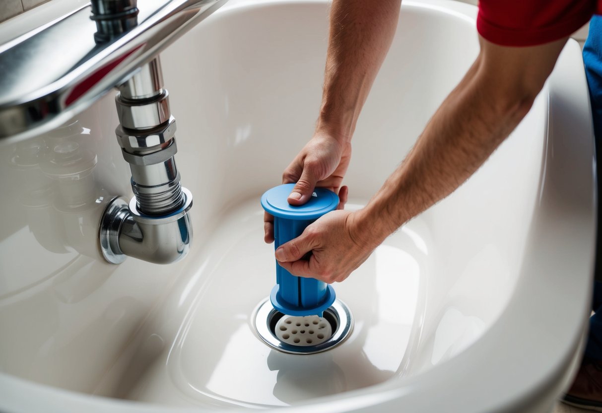 En rörmokare rensar enkelt en badkarsavlopp i 9 steg